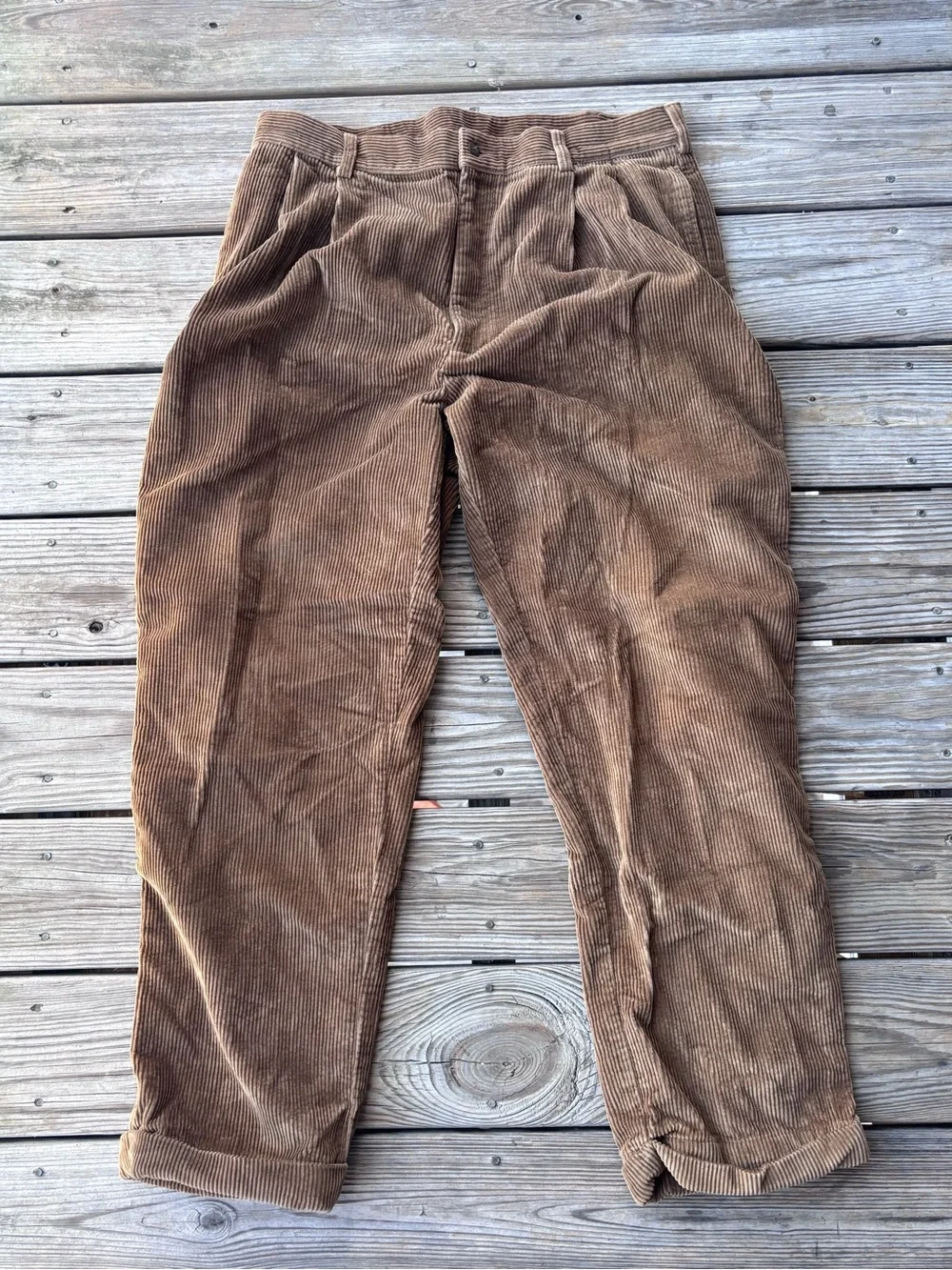 Jos. A. Bank Brown Corduroy Pleated Men's Pants
